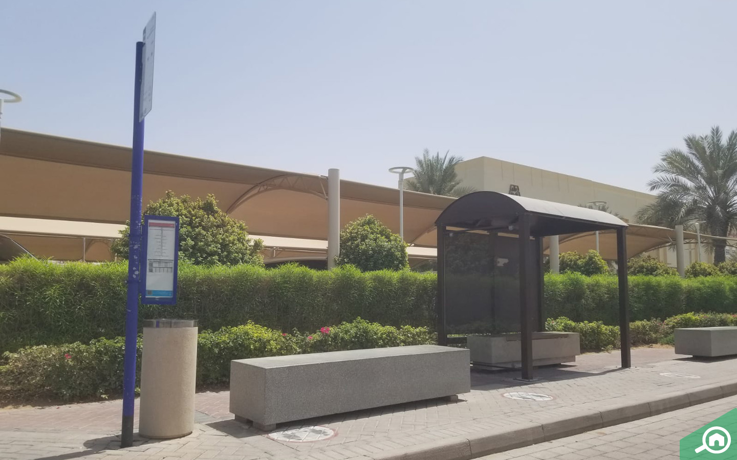 A bus stop near Arabella Townhouses