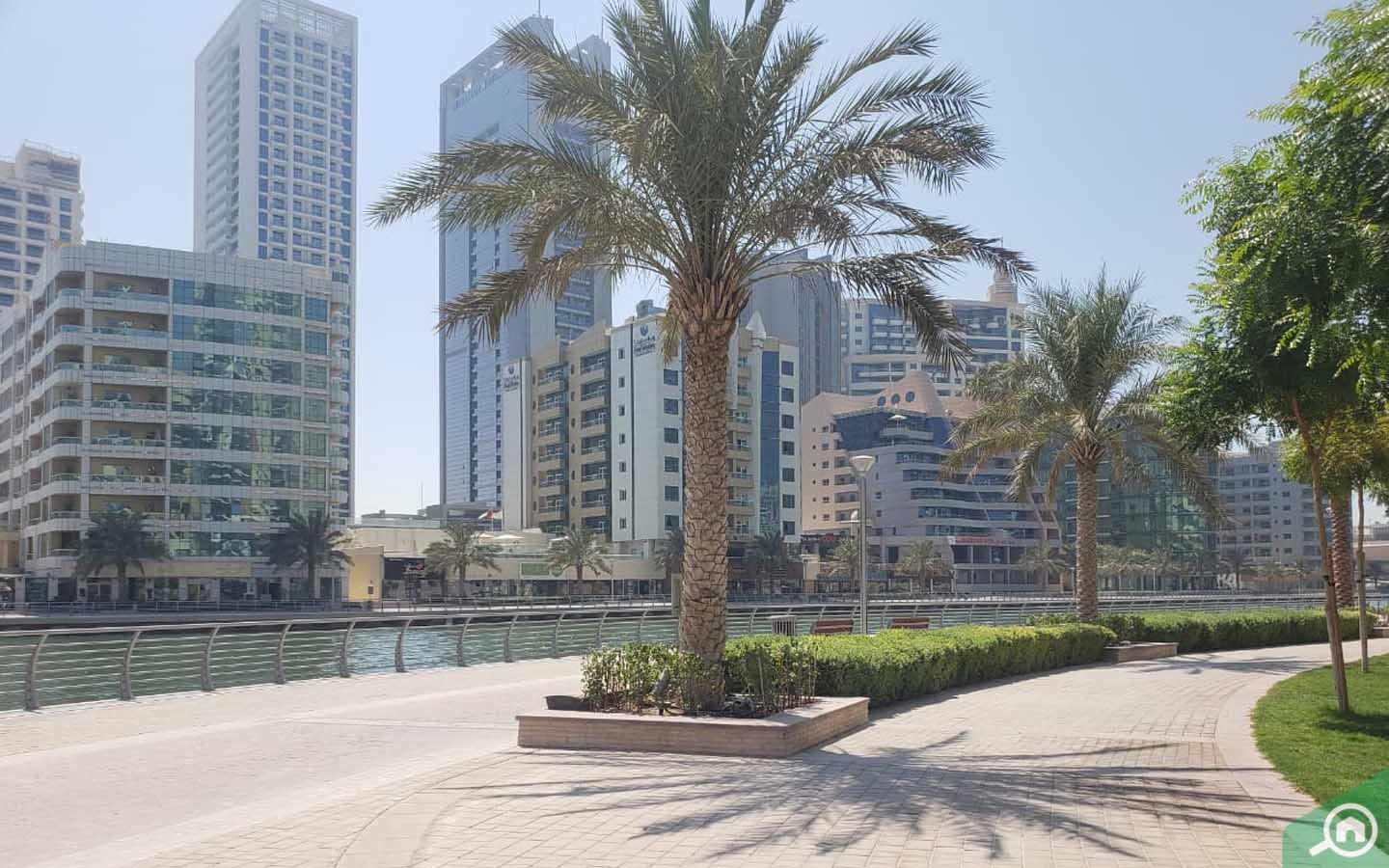 Waterfront walkways outside The Jewels