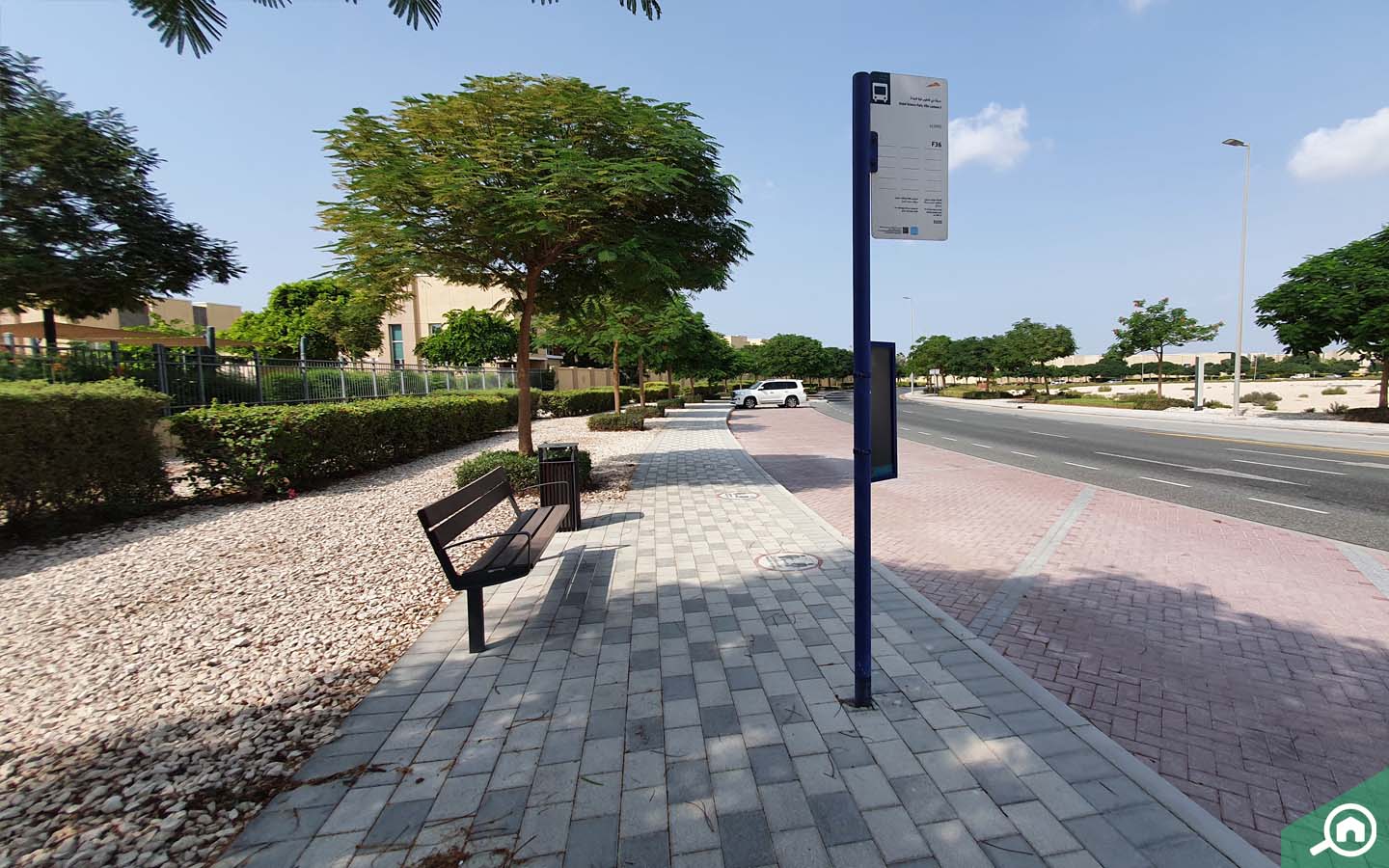 Bus stop in Dubai Science Park